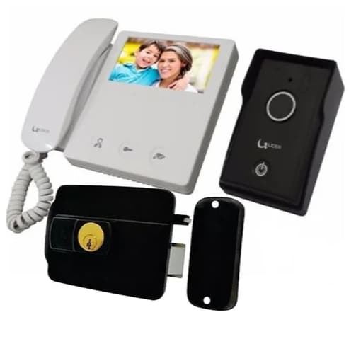 Kit Interfone Com Câmera Video Porteiro + Fechadura Lider
