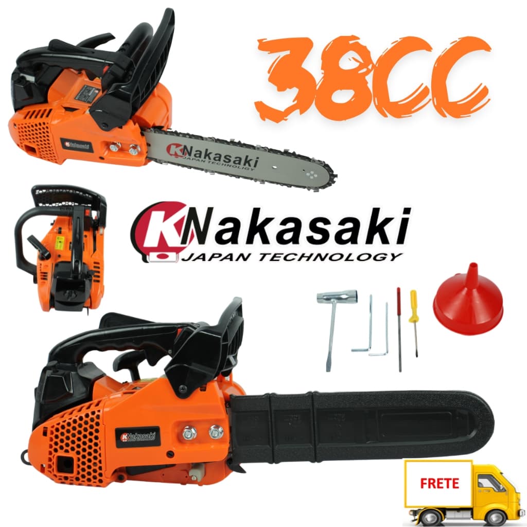MOTOSSERRA A GASOLINA 38CC NAKASAKI PROFISSIONAL SABRE 12POLEGADAS MOTO SERRA