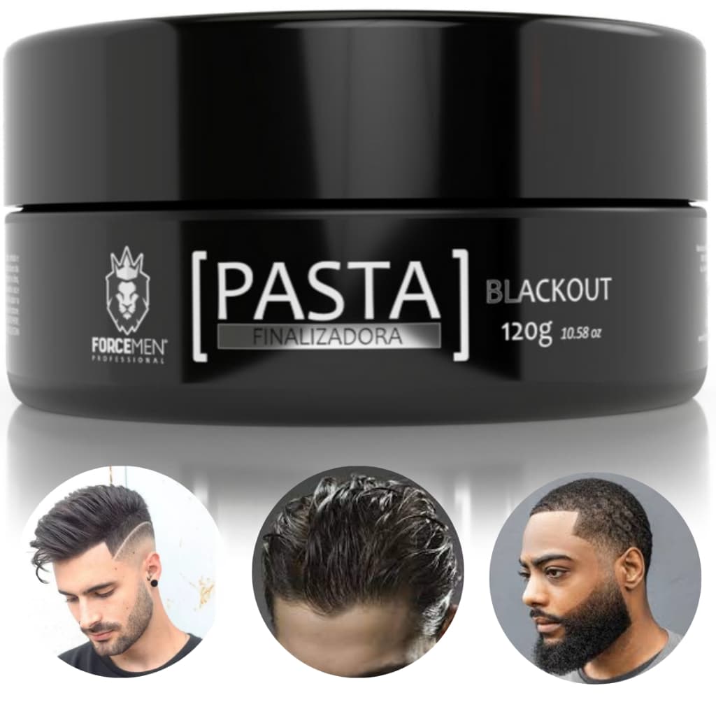 Pomada Pasta Finalizadora Blackout Preta Seco Force Men 120g
