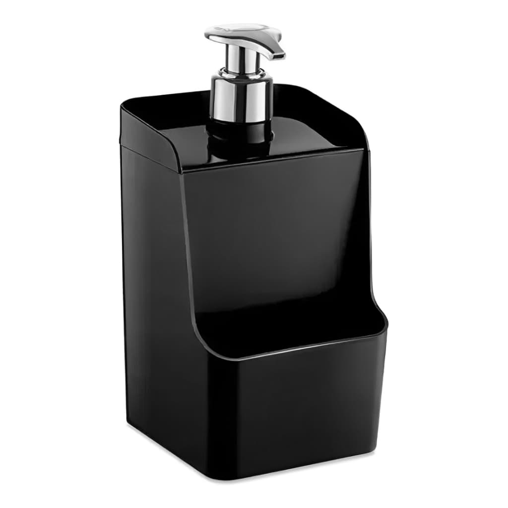 Porta Detergente E Esponja 500ml Preto Para Pia Cozinha