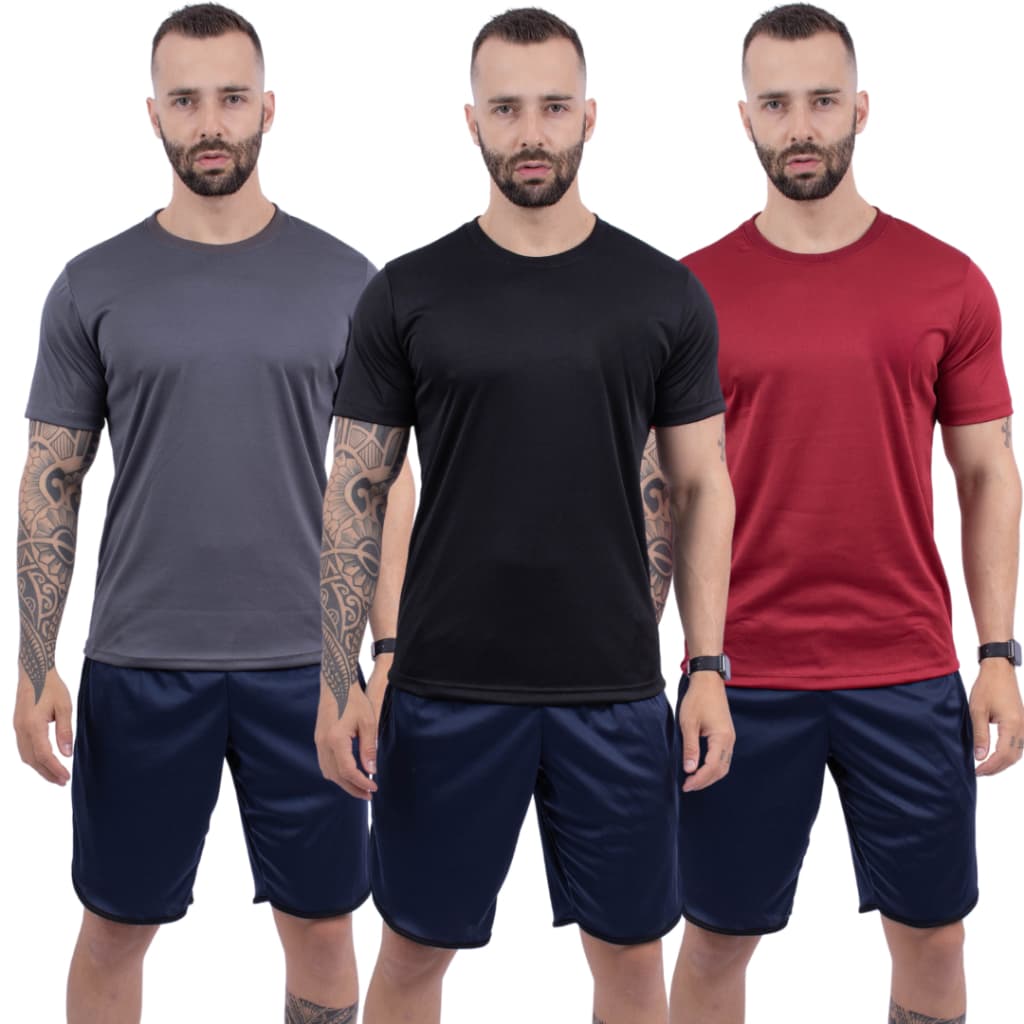 Camiseta Dry Masculina Manga Curta Fitness Para Treino Academia e Corrida Atleta Pro