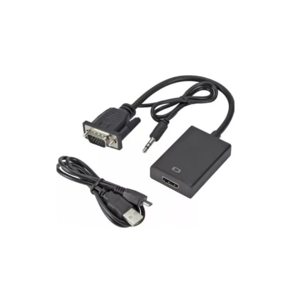 Vga Macho P/ Hdmi Fêmea Adaptador Conversor De Vídeo 1080p