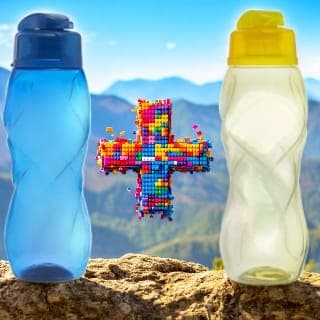 Kit Garrafa squeeze madri  - 1L - Tampa removível