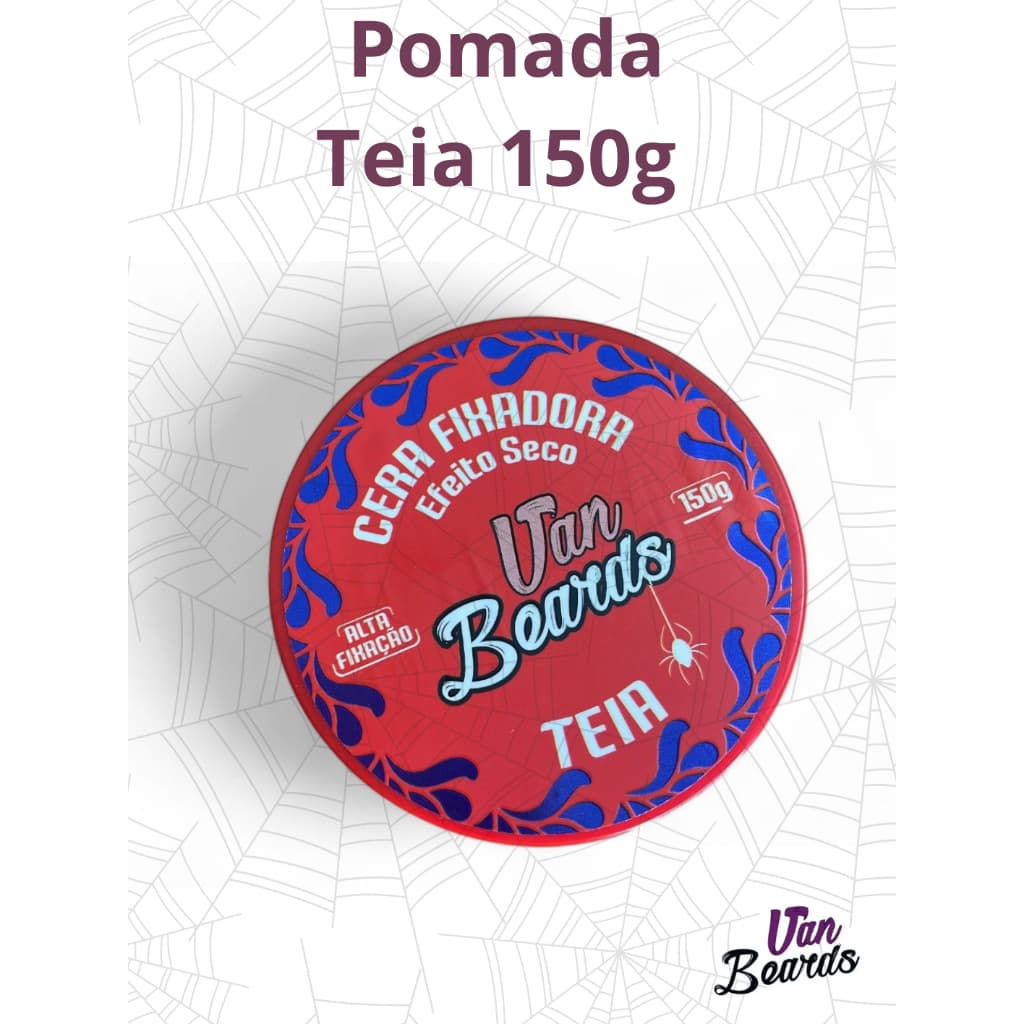 Pomada Cera Modeladora TEIA Profissional Van Beards Efeito Seco Alta Fixação 150g