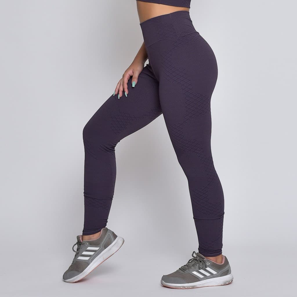 Calça Legging Feminina Fitness Treinos Sock Lilás Legging para Academia FD Modas