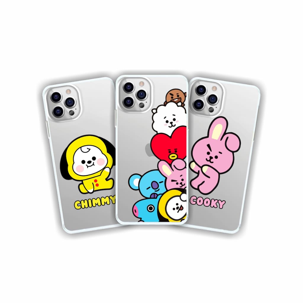 Capa de celular Bt21 Koya capa personalizada Rj Mang Shoooky Chimmy Tata Cooky com Nome capinha