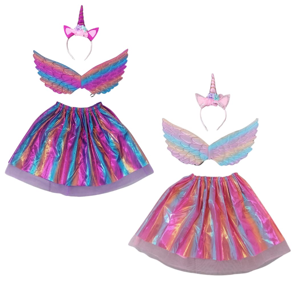 Kit Fantasia Unicórnio Menina Infantil Completa Carnaval Festa
