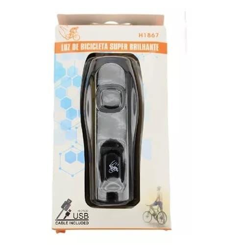 Farol de Bicicleta Potente Lanterna Recarregável Bike MTB BMX Pedal Noturno Resistente Água