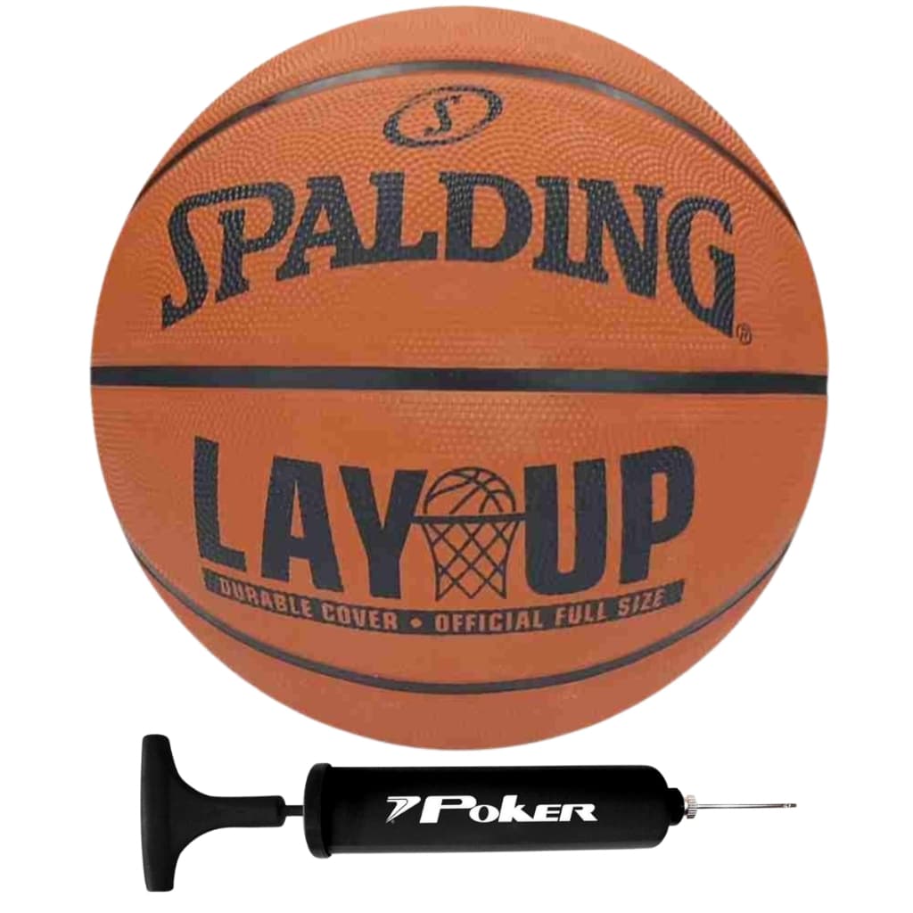 Bola de Basquete Spalding Lay Up Laranja + Bomba de Ar