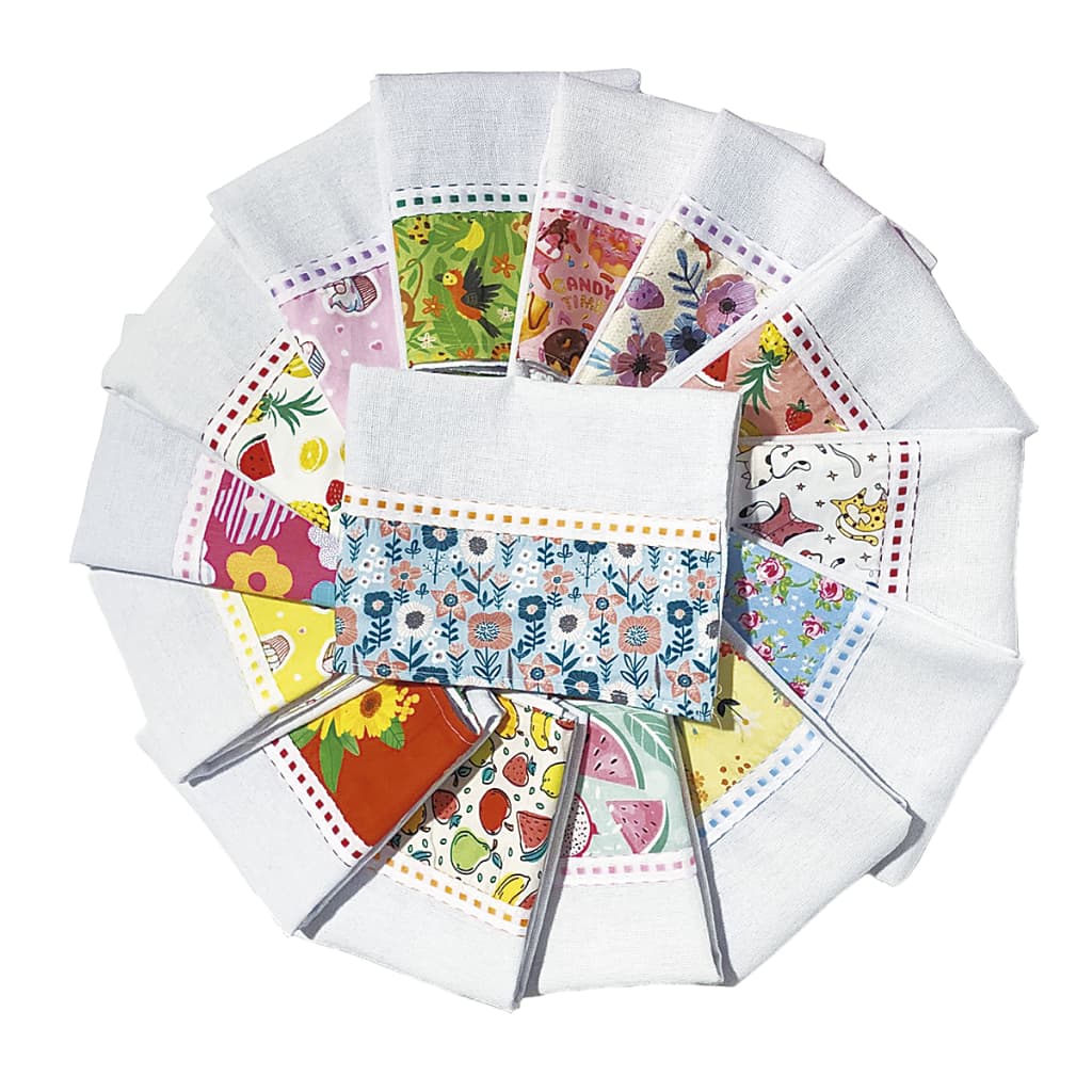 Kit até 10 Panos de Prato Barrado Premium Copa Cozinha Alvejado 100% Algodão Grande Louça 41x68cm Atacad