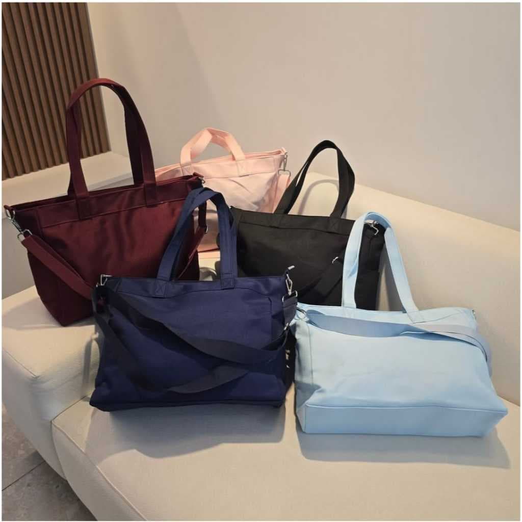 Bolsa Casual Tote Viagem com Encaixe Para Mala 2 Alças Regulagem Grande Capacidade Zíper Leve Bonita