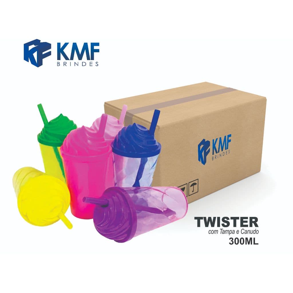 100 Copos Twister Chantilly 300ml Acrílico Sorvete - Festas, Aniversários, Eventos, Casamentos