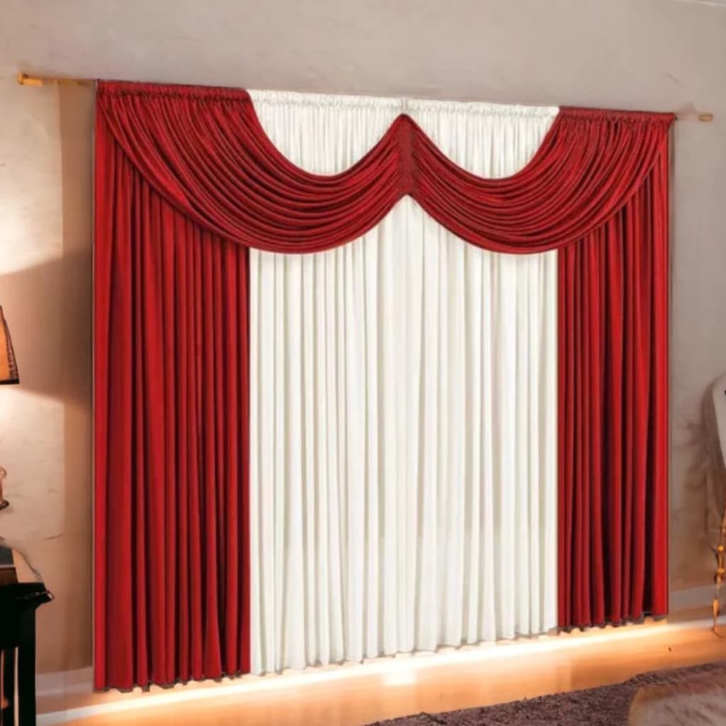 Cortina para Sala ou Quarto Riviera 3,00m x 2,80m de altura ideal para Varão Simples de 3 Metros