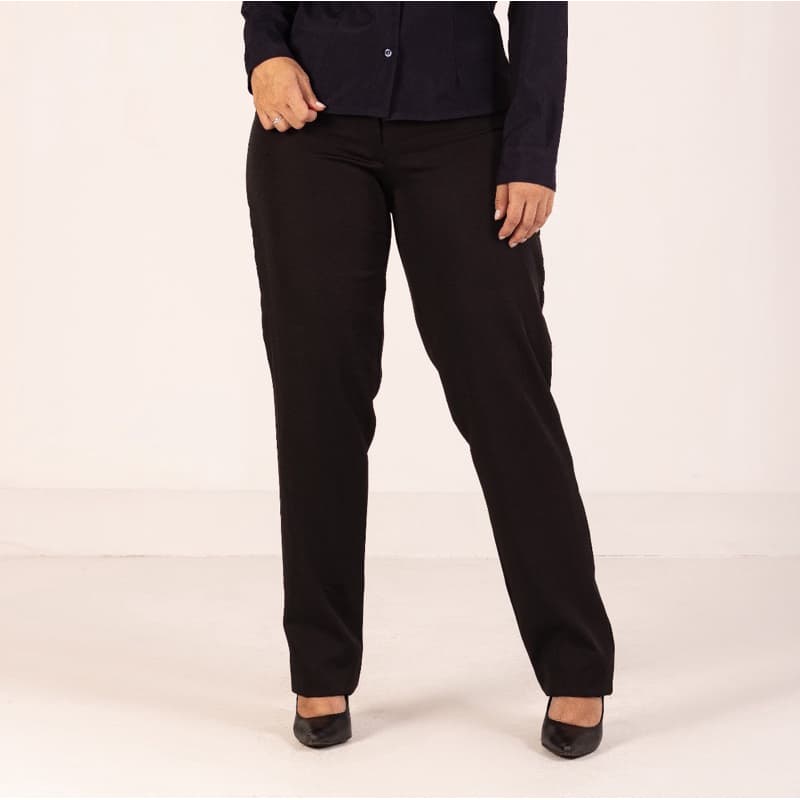 Calça Feminina Social Preta Com Lycra Cintura média Uniformes direto da fábrica