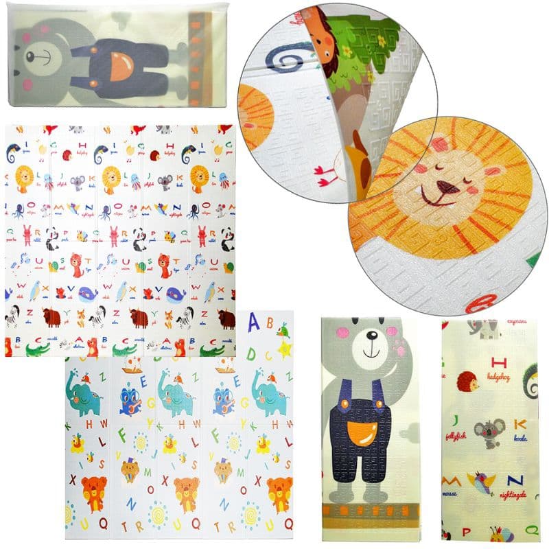 TAPETE TATAME DE EVA PARA ATIVIDADE INFANTIL ESTAMPADO DOBRAVEL 1,5MX1,97CM 5MM
