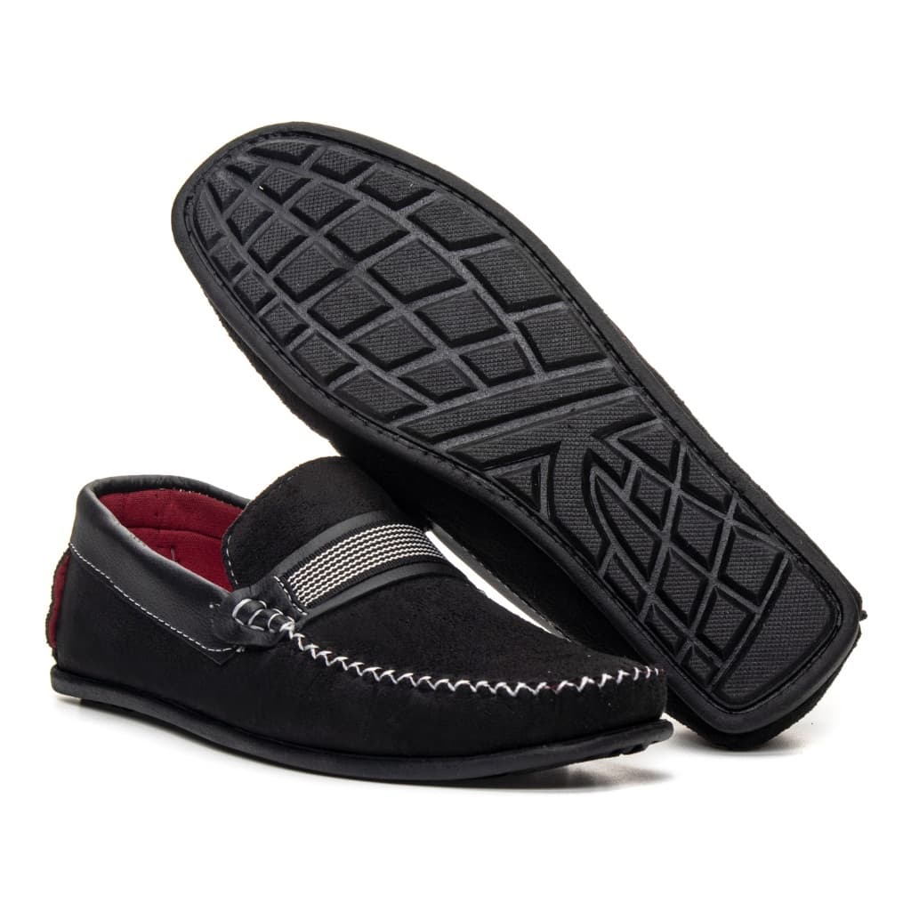 Sapatilha Mocassim Casual Masculino Ideal Dia a dia Sapato Slip on Social Costurado Náutico