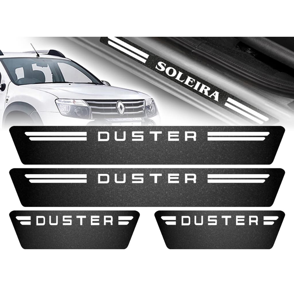 KIT 4 SOLEIRAS DE PORTA RENAULT DUSTER PERSONALIZADO VARIAS CORES