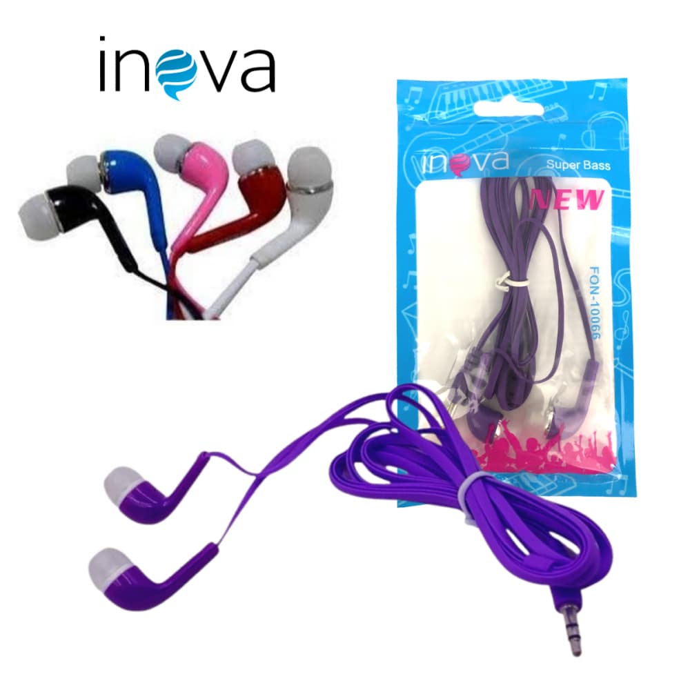 Fone de Ouvido Intra Auricular Com Fio e SEM Microfone INOVA