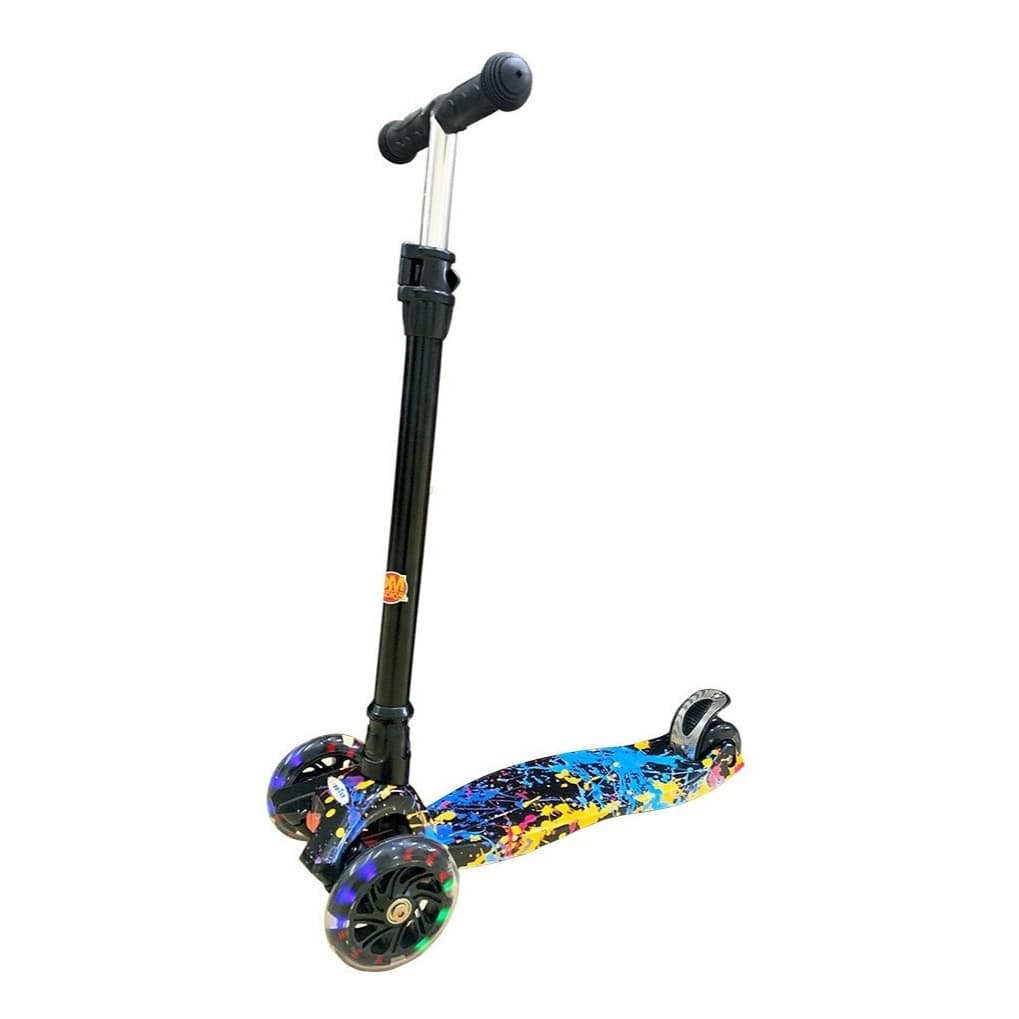 Patinete infantil 3 Rodas com Luz Led e Freio Ajustável até 40kg Menino