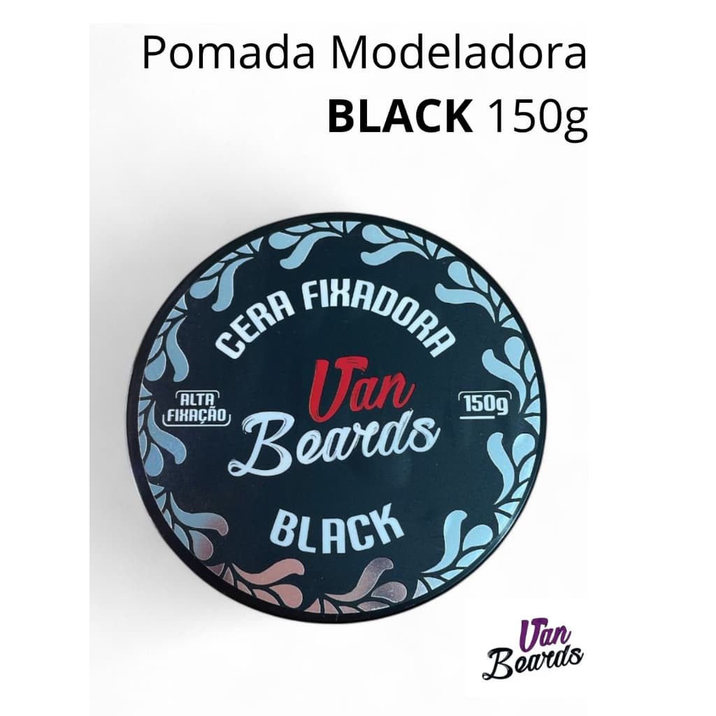 Pomada BLACK Van Beards Modeladora e Fixadora 150g