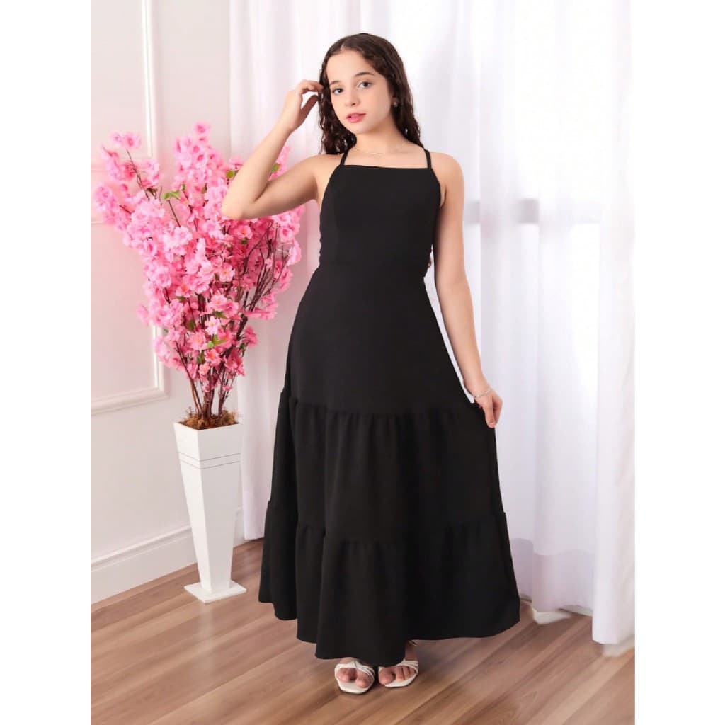 Vestido Longo Trançado nas Costas