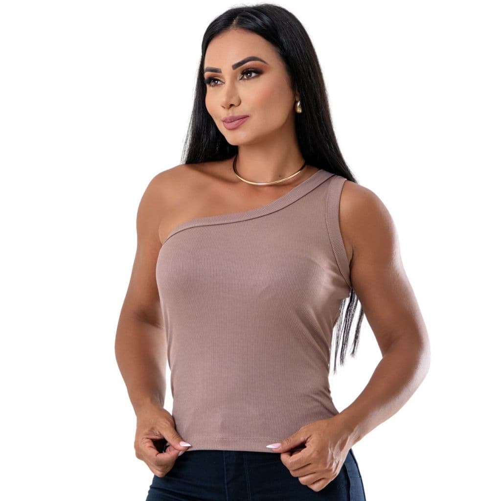 Regatinha Feminina Camiseta Básica Com Elastano Lisa Leve Confortável Slim E Plus Size Elegante Alça