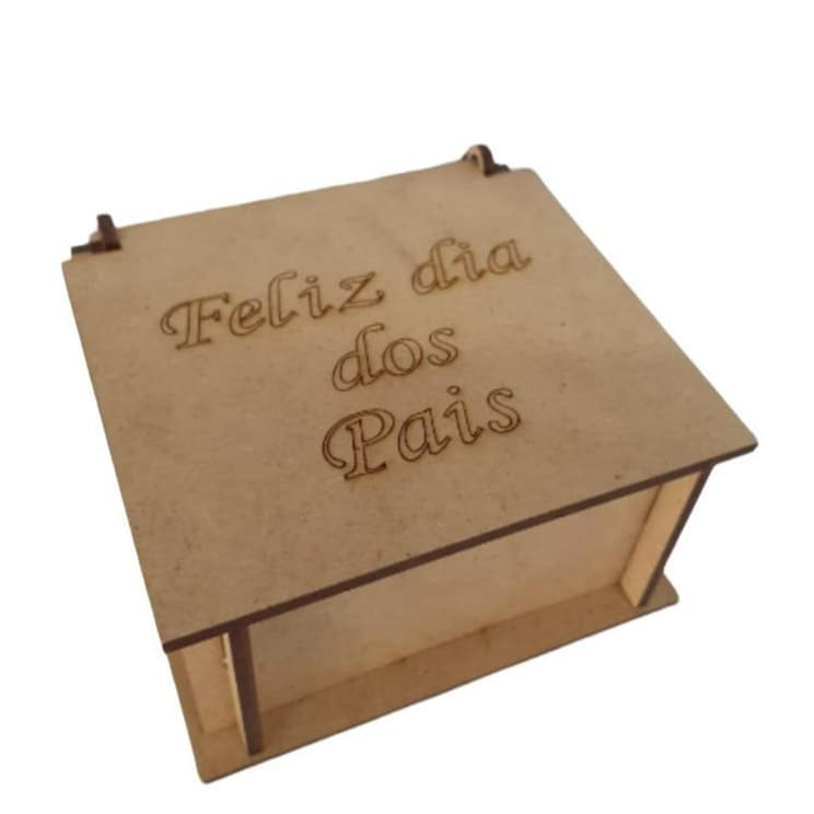 Kit 20 Caixas Feliz dia dos Pais Em Mdf Cru Para Presente Lembrancinha