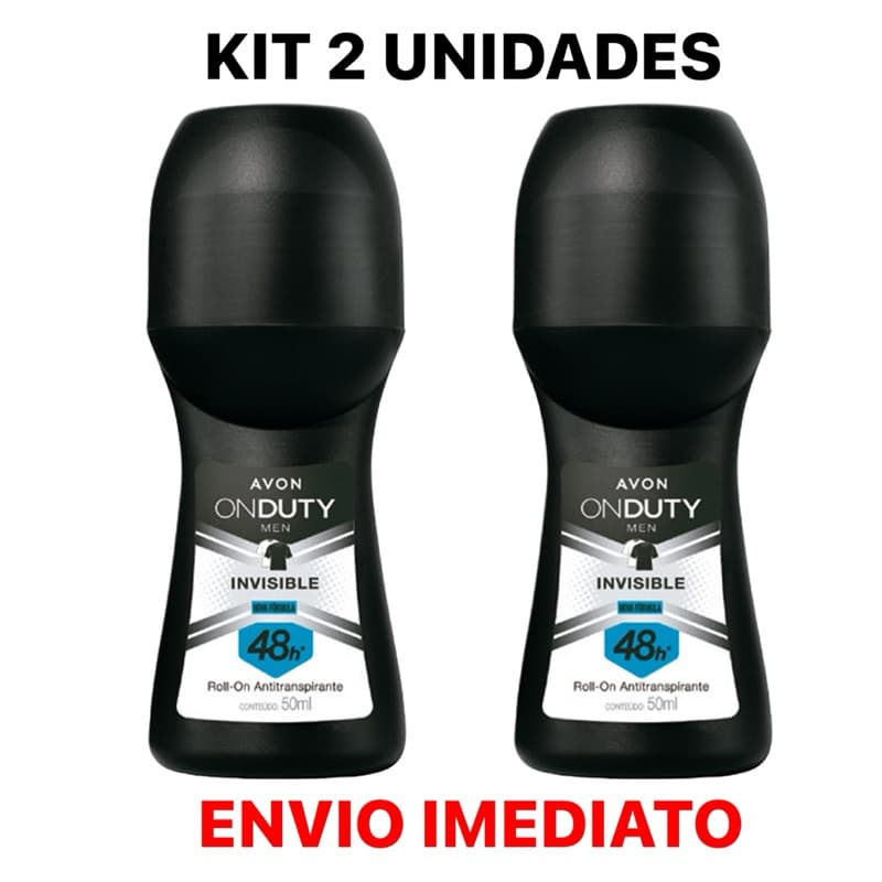 Kit 2 unidades - Desodorante Roll-On Masculino Invisible