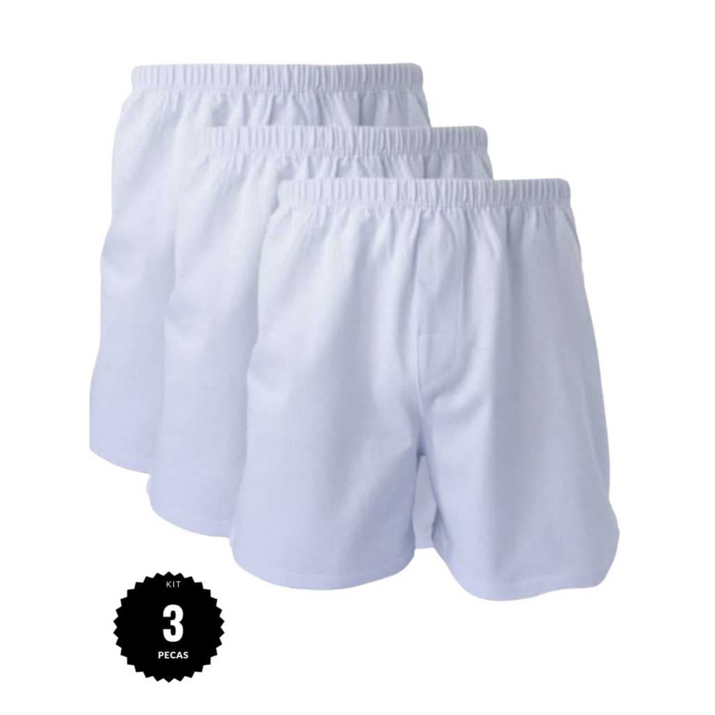 Kit 3 samba canção 100% algodão - SOMENTE NA COR (BRANCO)