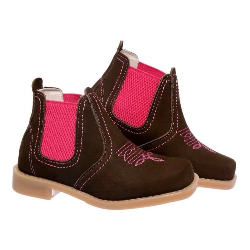 Botina Feminina Country Infantil Chelsea Couro Legítimo
