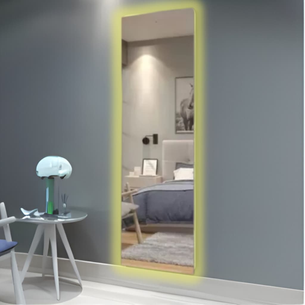Espelho Grande Com Led Gigante Retangular Corpo Inteiro Luz Branco Ou Amarela 120x60 Provador