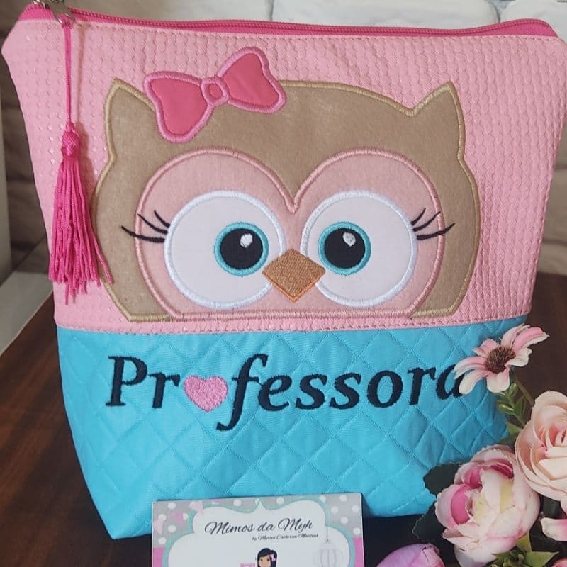 Nécessaire Corujinha dia dos Professores Personalizada Professora