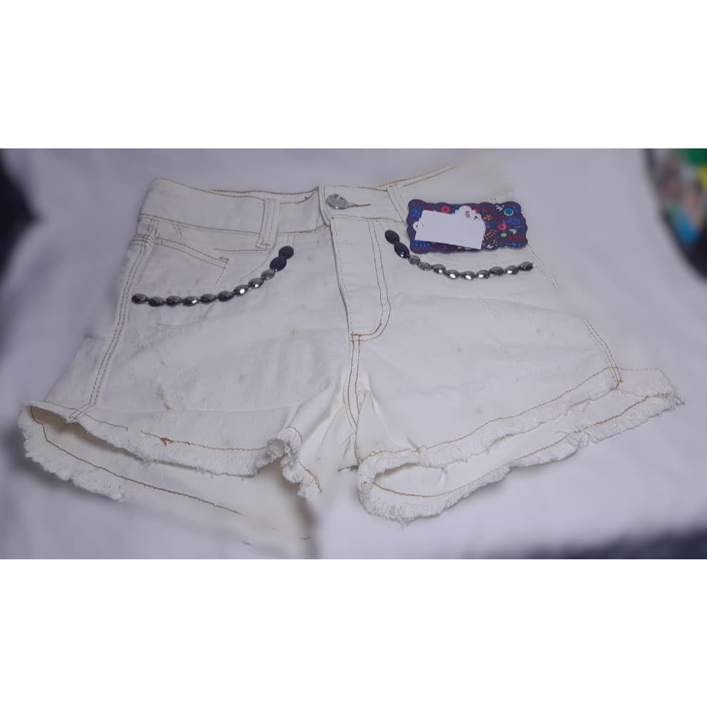 Short jeans promoção ponta de estoque feminino hotpant curto cintura média padrão SPM12 E-E4P4D