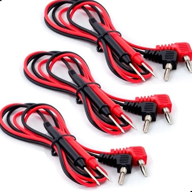 Kit 3 Cabos Ponta De Prova 1000v Para Multímetro Exbom