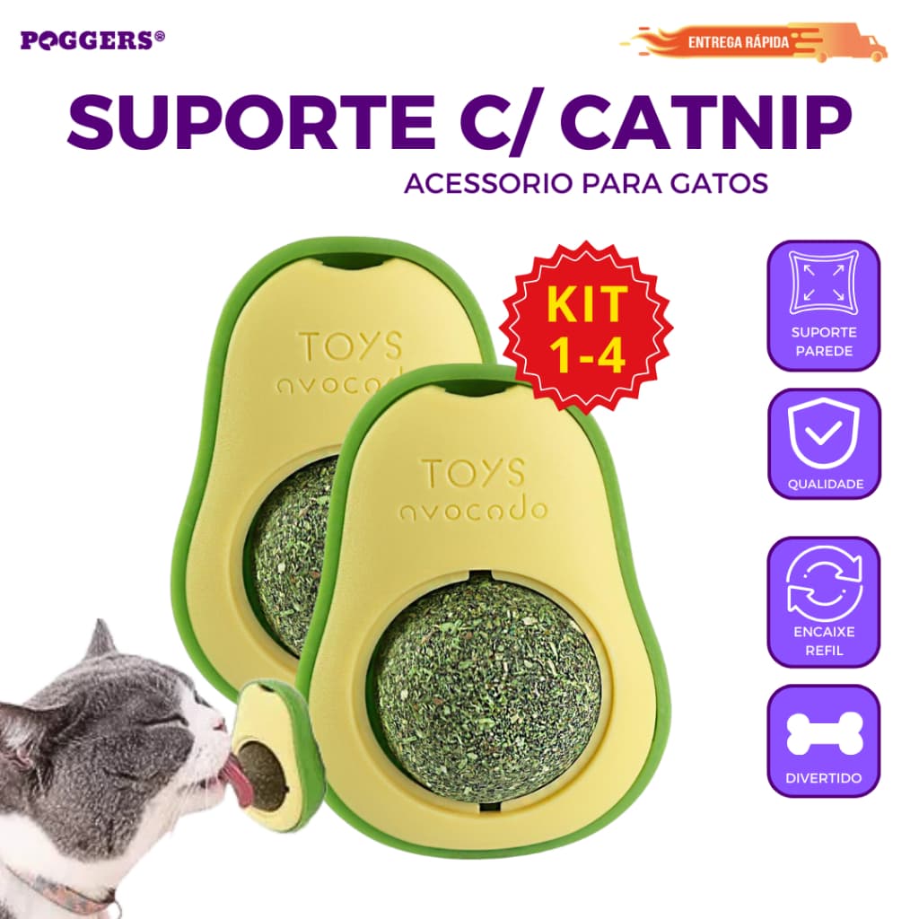 Brinquedo para Gato Catnip Erva Natural Saudável Recarregável