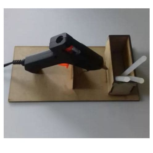 Suporte Porta Pistola De Cola Quente  Mdf Artesanato
