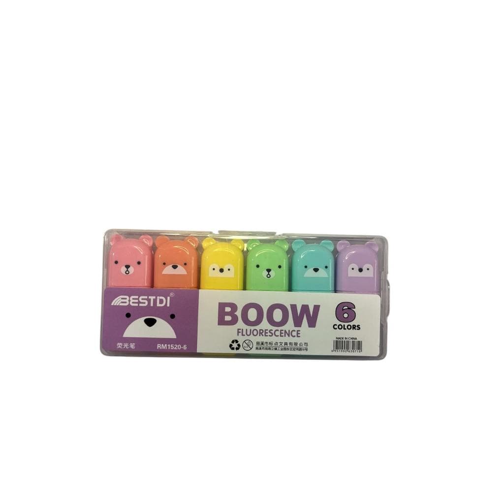 Kit Marca Texto Tons Pastéis - Boow - Marca texto fofo