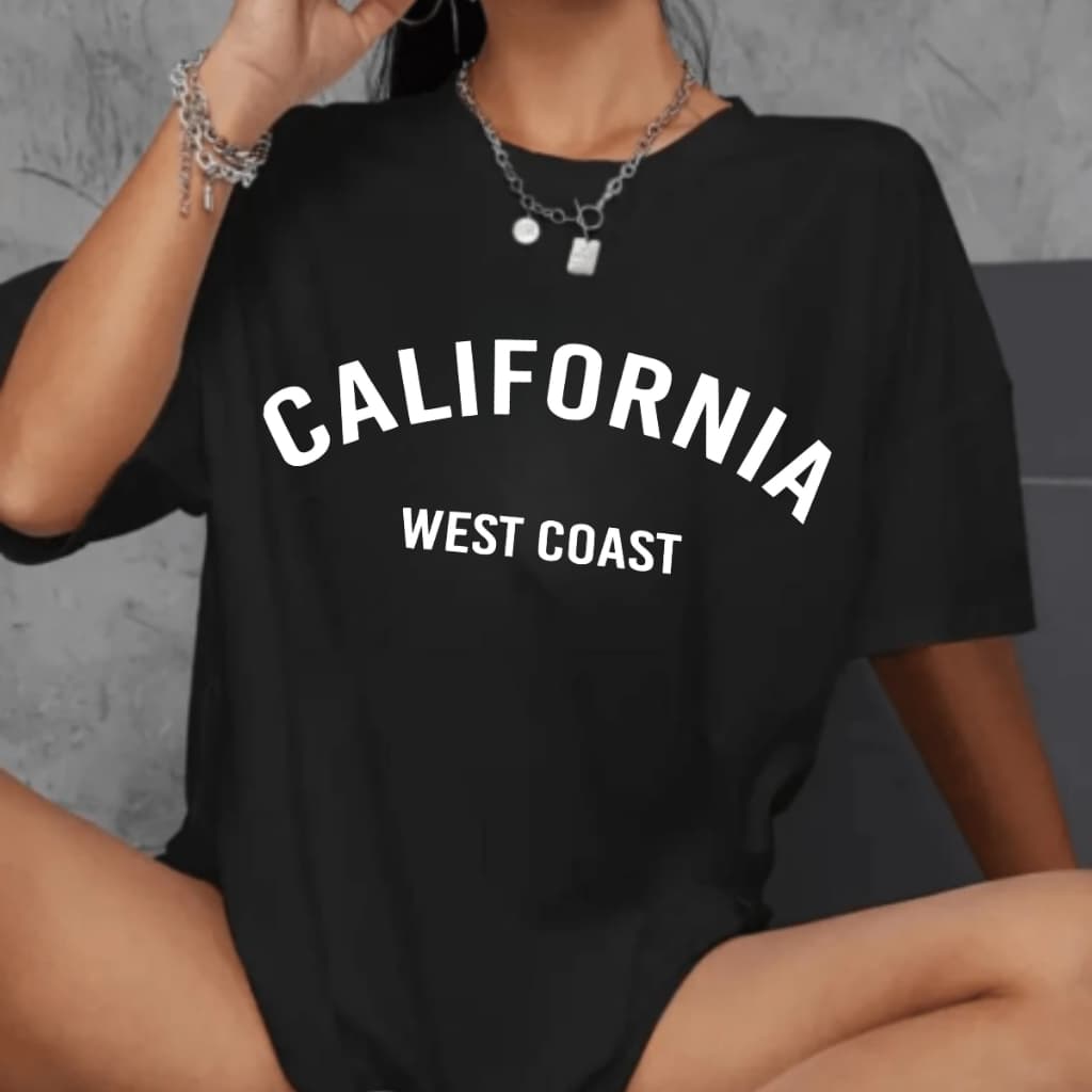 Camiseta Oversized Streetwear Feminino California
