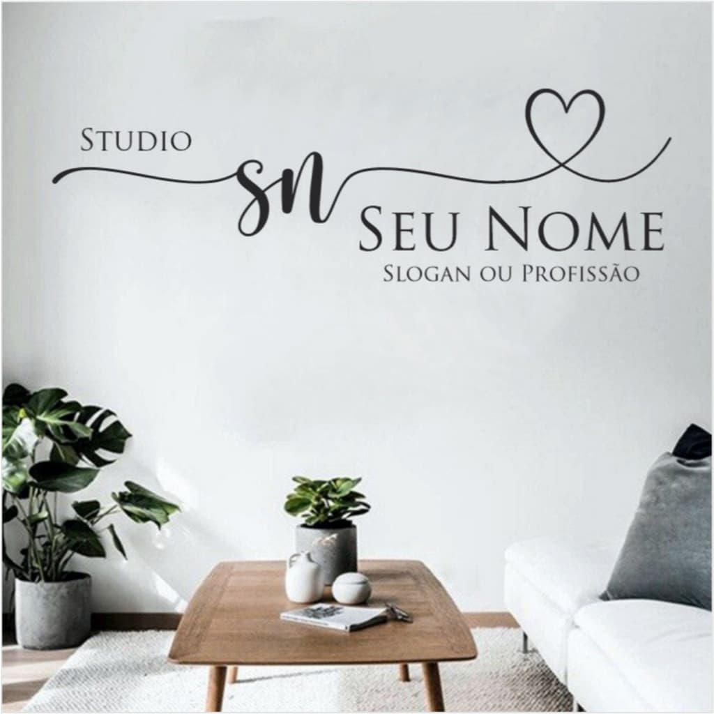 adesivo de parede personalizado logo salão de beleza manicure sobrancelhas cílios micropigmentação