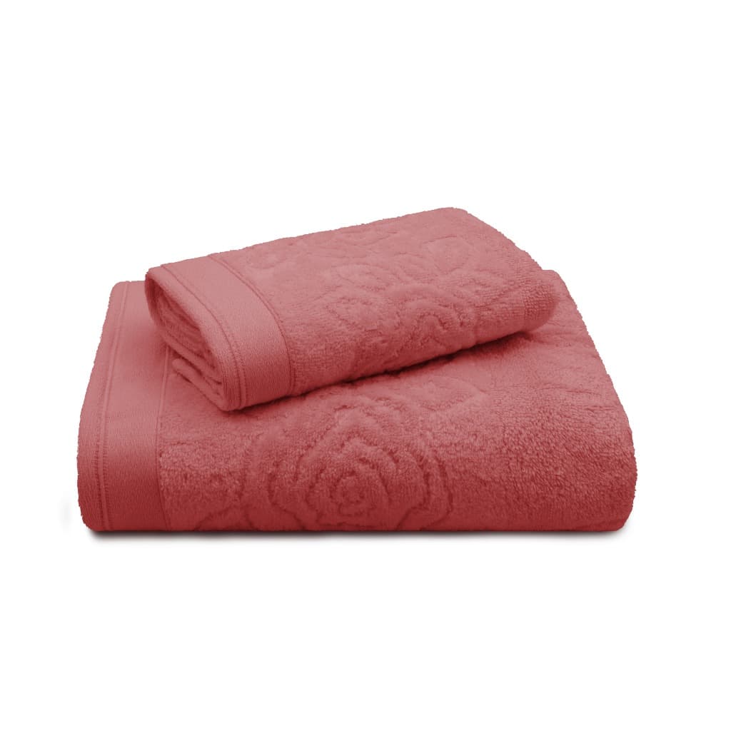 Jogo/Kit 1 Toalha de Banho Lady Appel + 1 Toalha de Rosto Aveludada Macia 100% Algodão 500g/m²