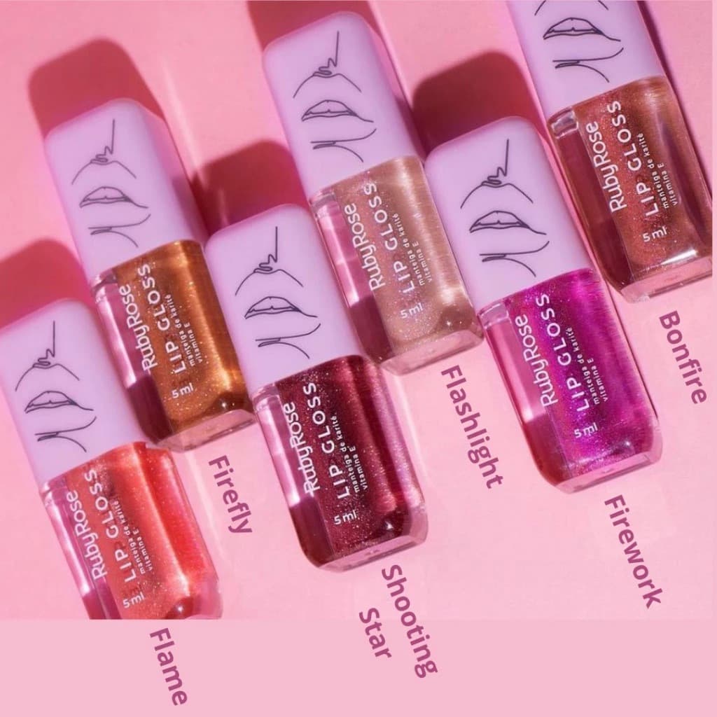 Lip Gloss Glitter By Ruby Rose - Novidade - Escolha seu tipo HB8234