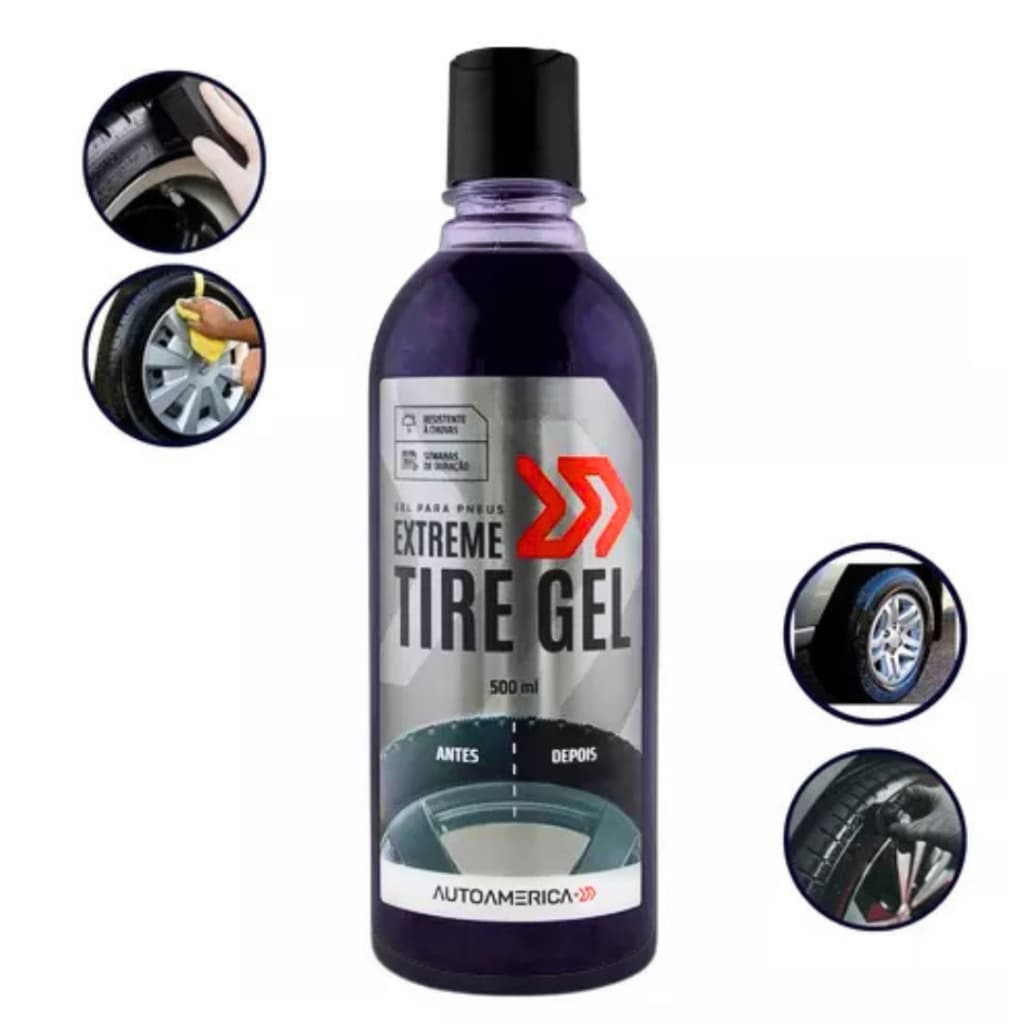 Pretinho Para Pneus Extreme Gel - Autoamerica - 500ml