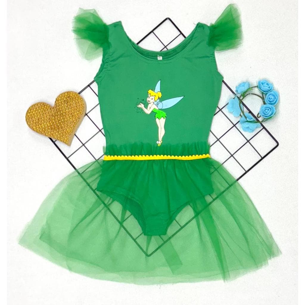 Fantasia Infantil Tinkerbell Tinker Bell Sininho Carnaval Festa Criança Infanto  1 a 14 anos Menina Temático Body Saia