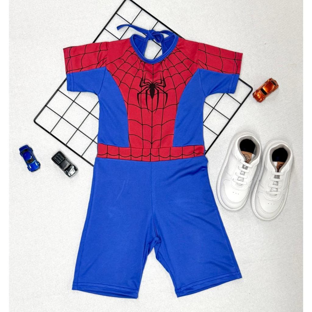 Fantasia Infantil Homem Aranha Spider Carnaval Festa Criança Infanto Juvenil de 1 a 14 anos Super Herói Menino Temático