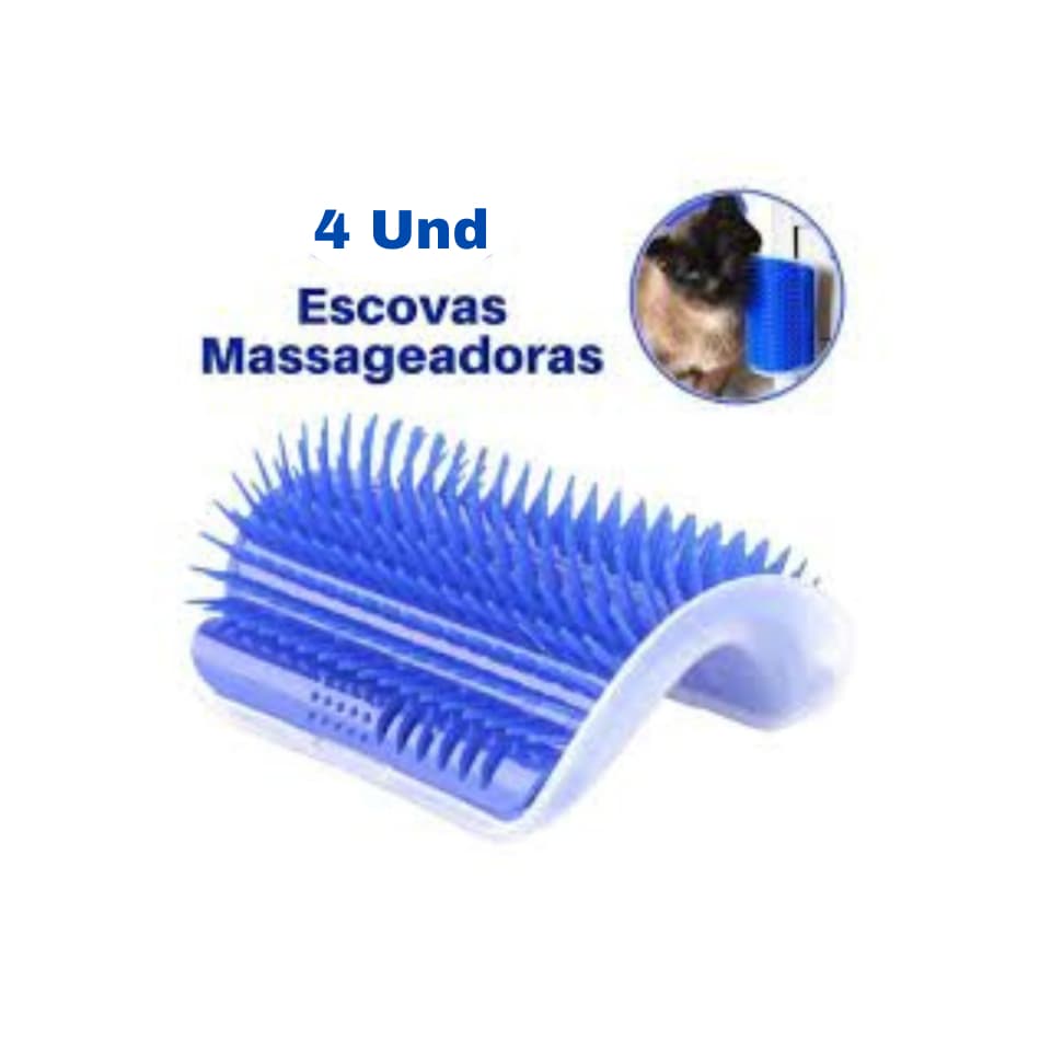 Kit 4 Coçador de gatos Auto Escovamento de Parede Para Gatos Catnip Cat