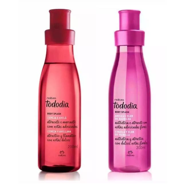 Body Splash Tododia Cereja e Avelã 200ml + Body Splash Ameixa e Flor de Baunilha 200ml Natura