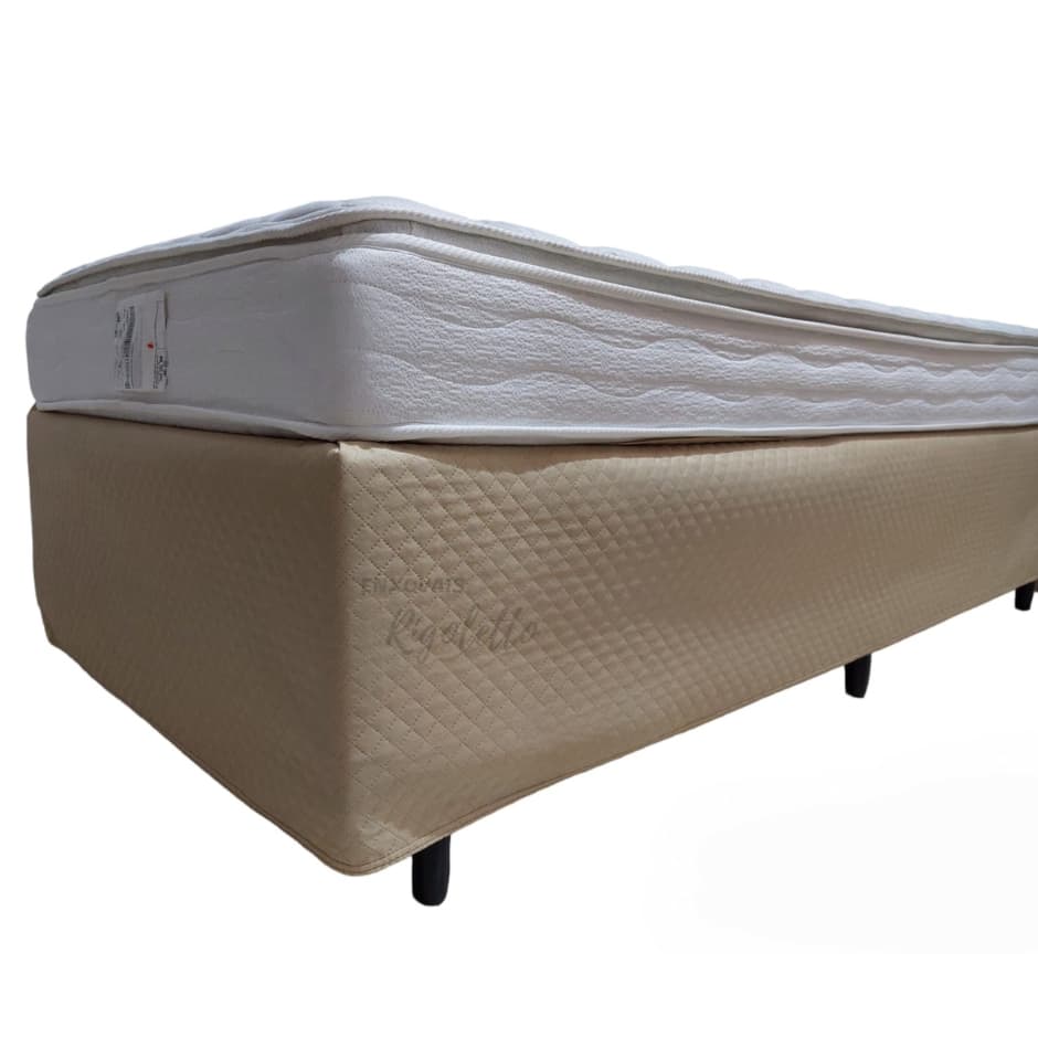 Saia Box Matelada Para Cama Solteiro Matelassê Ultrassônico Super Resistente Protege e Renova o Box!