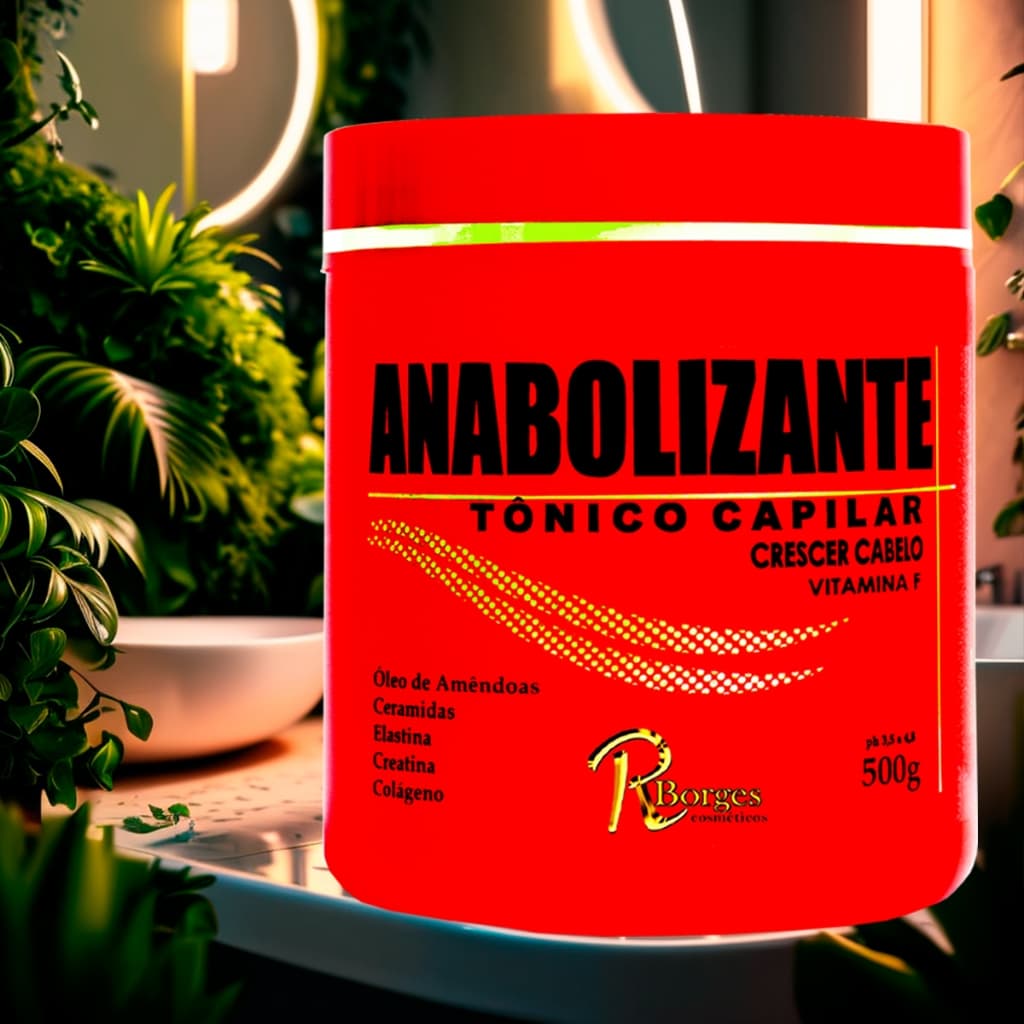 Anabolizante Capilar RBORGES ingredientes naturais poderosos Fazer crescer cabelo cabelo