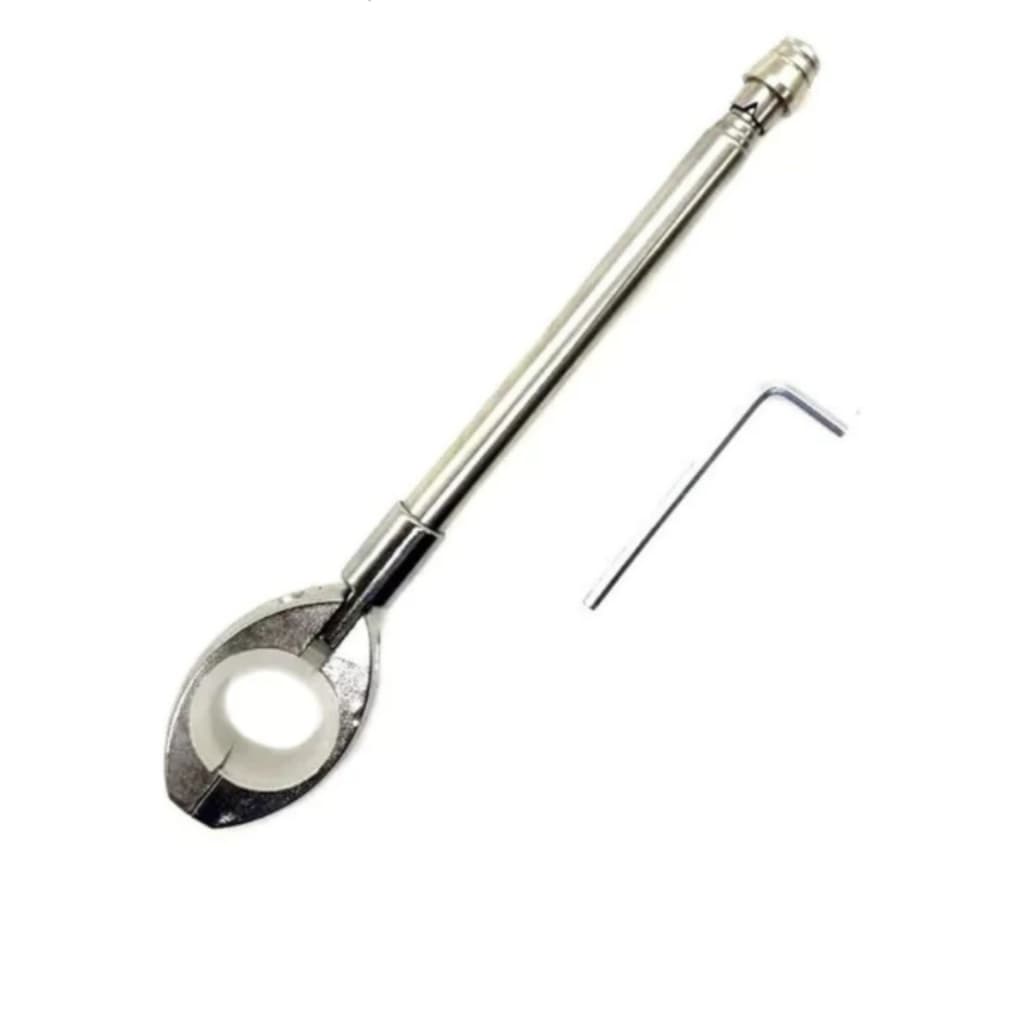 Antena Corta Pipa Cromado Retrátil Anti Cerol Em Aço Inox Guidão MTB