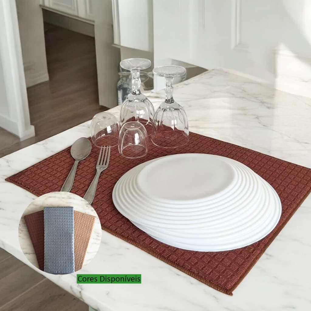 Tapete Aparador Escorredor de Louça Super Absorvente Microfibra 38x51cm Dobrável